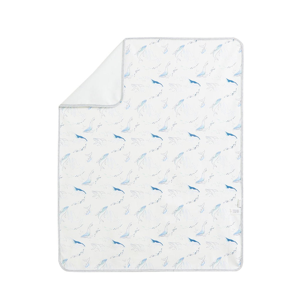 Swimming Whale Waterproof Baby White Changing Mat